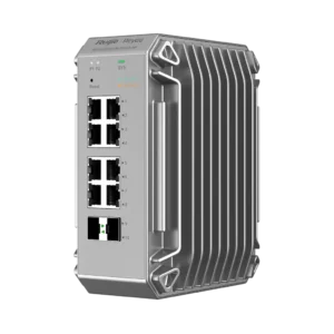 RG-NIS3100-8GT2SFP-HP. Switch Reyee de grado industrial 8 interfaces Gigaethernet PoE+ y 2 SPF 1.25