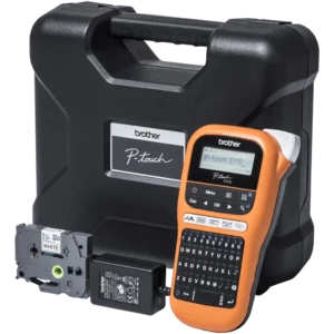 PTE110VP. Rotuladora BROTHER de Etiquetas TZe/3,5-12mm requiere 6-AAA Con Maleta QWERTY 1-Mano