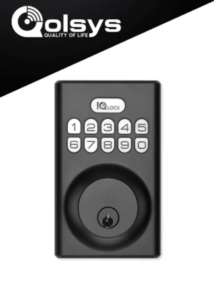 IQ LOCK-PGK-MB. PowerG Door lock, Satin Nickel