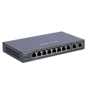 RG-EG210G-P-V3. Router administrado por la Nube de REYEE 10 puertas 10/100/1000 Base-T, 4 WAN recomendado para 200 clientes concurrentes