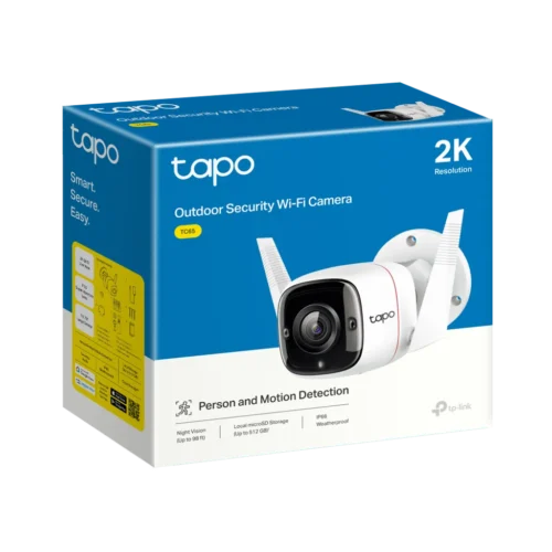 TC65. Cámara de Vigilancia para Exteriores con Detección IA de 3MP con visión nocturna de hasta 30m