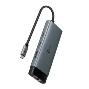UH6120C. Adaptador USB-C 6 en 1 puerta de red 1Gbps, 1 HDMI 4K@60Hz, 1 USB Tipo-c 5Gbps 2 USB Tipo-A 5Gbps, 1 PD de 100W