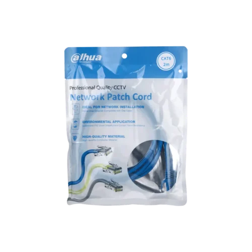 DH-PFM972-6U-2-blue. Patch cord 2 metro Dahua categoría 6 de 24AWG COLOR AZUL