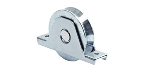 comunello-gate-336v-02-2 RZ-336V-120-C37. Rueda con soporte interior canal V de 120mm de 1 rodamiento soporta 400 Kg