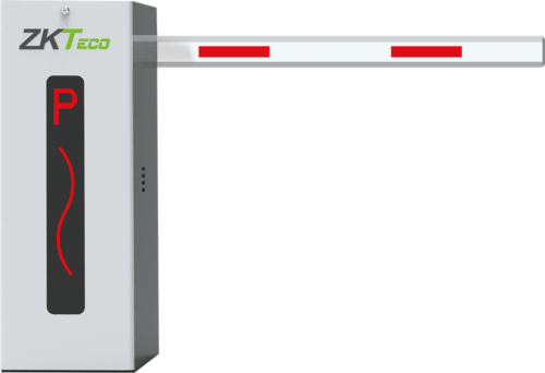 e70f746b7b116ed8154c36a17fc35294-1 CMP200-4,5-I. barrera vehicular izq. con pluma telescópica de 4.5 metros. cuerpo color gris con indi