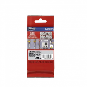 imagene TZeS951. Cinta BROTHER E-P 24mm Negro en Plateado 8mt p/PT-E550WVP/D600VP/P900W