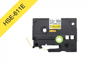 imagenes-1 HSe611e. Tubo BROTHER 5,2mm Am Termo retráctil 0,8-3,1mm Negro en Amarillo de 1,5mt