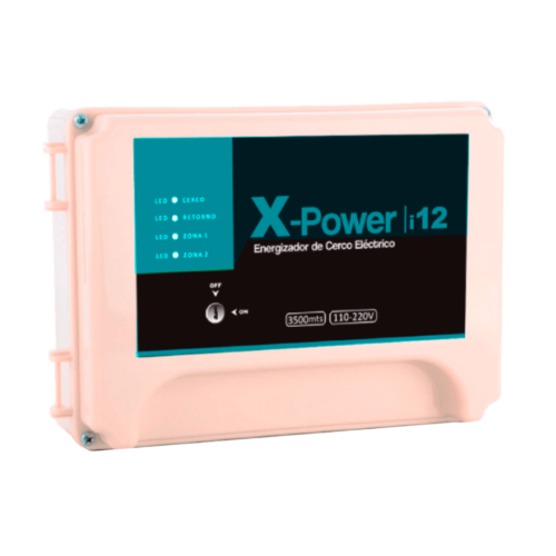 HG-XPOWERI12. Energizador X-Power, energiza hasta 3500m 2 zonas cableadas 16 inalambricas 96 disposi