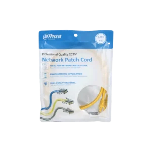 DH-PFM972-6U-1-AM. Patch cord 1 metro Dahua categoría 6 de 24AWG COLOR AMARILLO