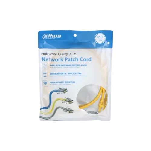DH-PFM972-6U-1-AM. Patch cord 1 metro Dahua categoría 6 de 24AWG COLOR AMARILLO