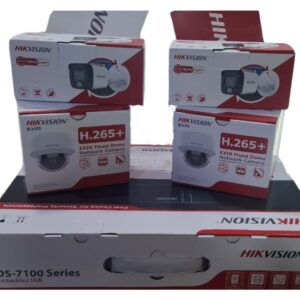 Kit IP Hikvision 4 Cámaras PoE 2 Domo + 2 Bullet con NVR y Disco 1TB