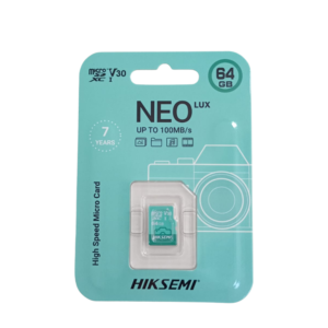 Tarjeta Micro SDHC 64G Clase 10 NEO LUX Hikvision