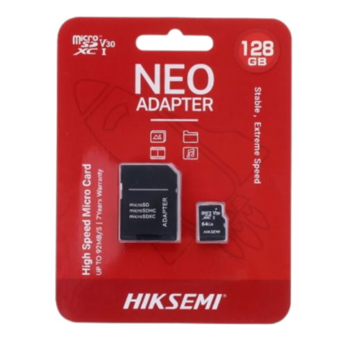 Memoria Microsd 128GB con adaptador NEO HIKSEMI