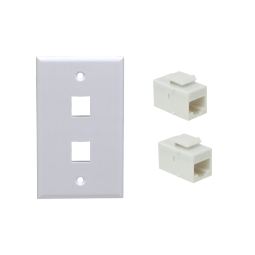 Pack 2-faceplate LinkMade + copla rj45 CAT5E