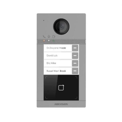 CC6355 Placa de Calle IP 2MP 4 Botones WiFi Web Lector PoE DS-KV8413-WME1 (C) Hikvision