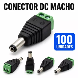 Pack de 100 conectores DC macho marca TKC para cámaras CCTV y alimentación eléctrica Pack de 100 conectores DC macho marca TKC para cámaras CCTV y alimentación eléctrica