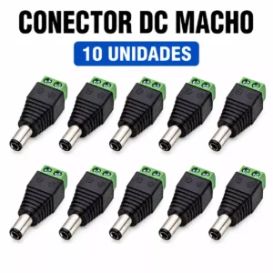 Pack de 50 conectores DC macho marca TKC para cámaras CCTV y alimentación eléctrica