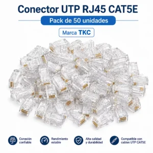 Conector RJ45 CAT5e TKC Pack 50 Unidades Conector TKC Rj45 Cat5e *** 50 UNIDADES***
