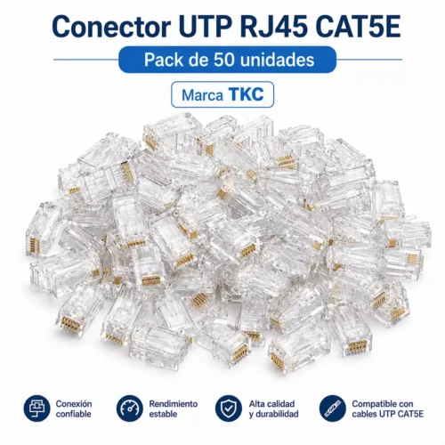 Conector RJ45 CAT5e TKC Pack 50 Unidades Conector TKC Rj45 Cat5e *** 50 UNIDADES***