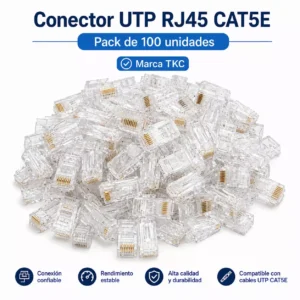 ChatGPT Image 14 ago 2026, 02_33_23 p.m. Conector TKC RJ45 Cat5e *** 100 UNIDADES ***