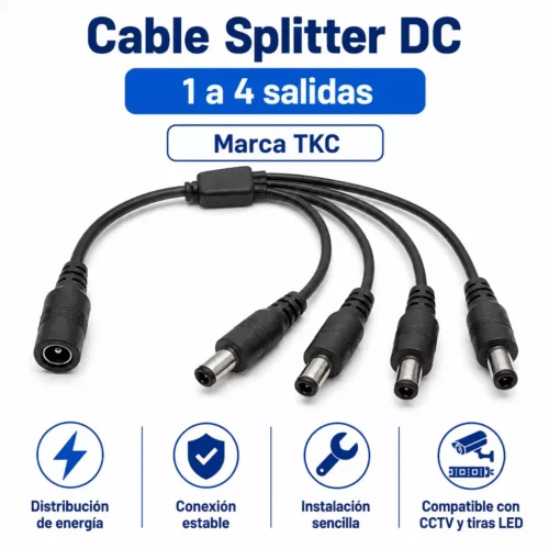 Cable de alimentacion DC Splitter/ Pulpo 1 a 4 Marca TKC