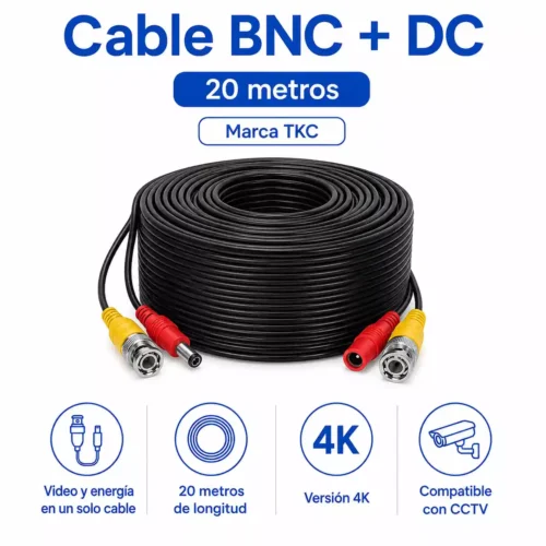 Cable BNC de 20 metros marca TKC
