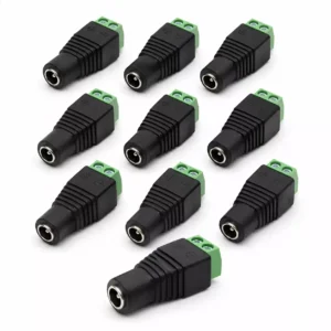 Pack 10 Conectores DC Hembra TKC Pack de 10 conectores DC hembra marca TKC para cámaras CCTV y alimentación eléctrica
