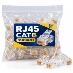 Conectores RJ45 CAT6 TKC Pack 50 Unidades Caja RJ45 cat6 TKC 50 Unidades